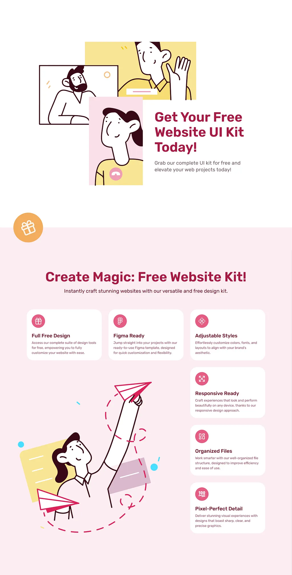 Creatix UI Kit - Free Figma Template for modern web design
