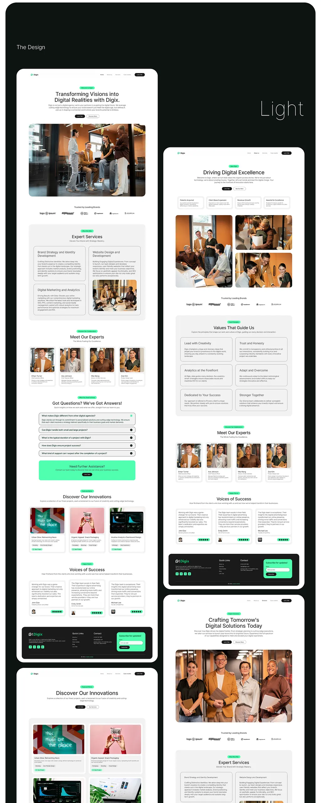 Digix Figma UI Kit homepage preview Light