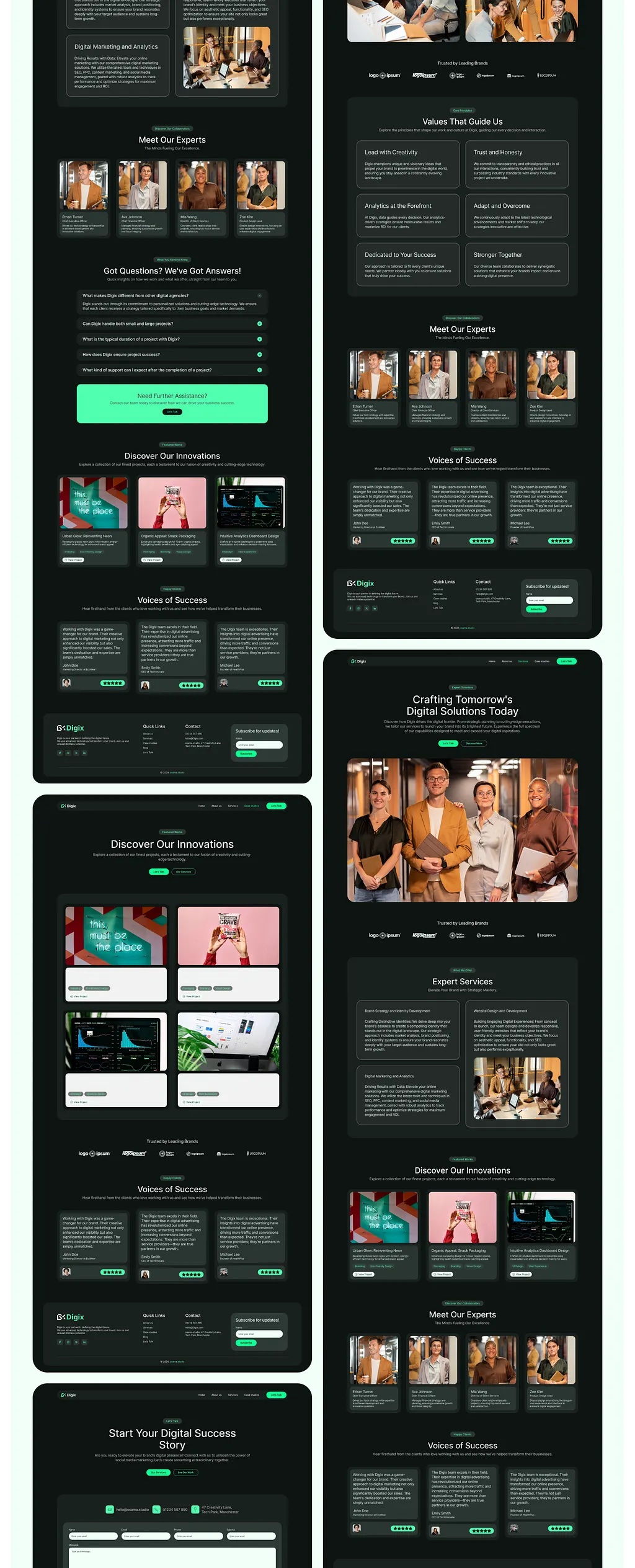 Digix Figma UI Kit homepage preview Mobile
