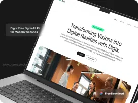 Digix: Free Figma UI Kit for Modern Websites